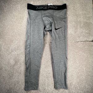 Men's Jock Nike Pro 3/4 Spandex Tights Compression Pants Black  Medium